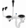 DEANTE Space-Saver Siphon für 1,5- und 2-Becken Granitspüle