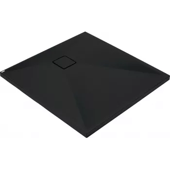 DEANTE Eckige Granit-Duschwanne 80x80 cm Schwarz