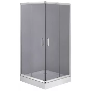 DEANTE Duschkabine Quadratisch 80x80 cm Chrom Sicherheitsglas