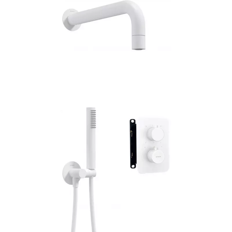 DEANTE Thermostatischer Duschset mit Unterputzkasten - Matt Schwarz