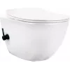DEANTE Toilette mit Bidetfunktion - mit Einhebelmischer, Stand-WC, Dual Flush, Weiß