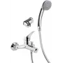 DEANTE Wandmontierte Badewannenarmatur mit Brauseset Chrom