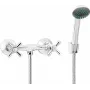 DEANTE Wandmontierte Duscharmatur mit Brauseset - Chrom, Einhebelmischer, Serie Arnika