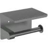 DEANTE Wand-Toilettenpapierhalter mit Ablage - Matt Schwarz
