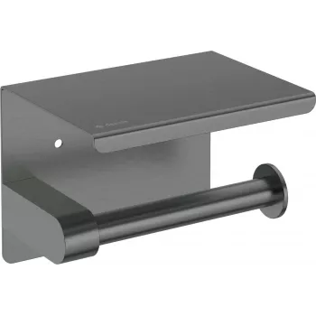 DEANTE Wand-Toilettenpapierhalter mit Ablage - Matt Schwarz