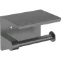 DEANTE Wand-Toilettenpapierhalter mit Ablage - Matt Schwarz