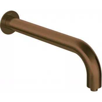 DEANTE Wandbrauseauslauf - 380 mm, Matt Schwarz, Messing, Einhebelmischer, 150 mm Anschlussabstand