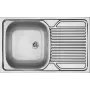 DEANTE ZM5 3110 1-Bowl Granite Composite Sink with Drainer - Overlay, Onyx Black