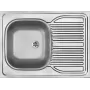 DEANTE ZM6 3110 1-Bowl Edelstahl Spüle mit Abtropffläche - Einbau, gebürstet, 780x435 mm