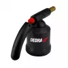 DEDRA 31A020 Gaskartuschen-Brenner mit Piezo-Zündung, 1300°C, Anti-Flare, einstellbare Flamme, Butan EN417