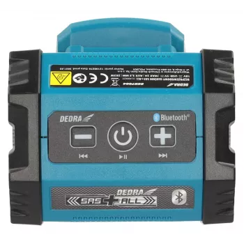 DEDRA DED7004 Tragbarer Bluetooth-Lautsprecher 20W Blau IPX5 TWS FM USB-C