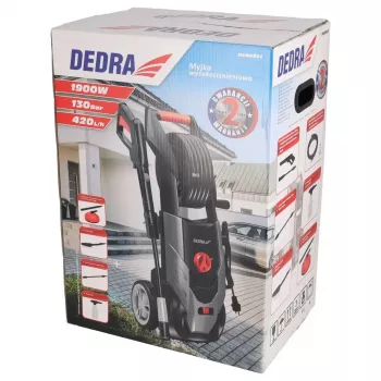 DEDRA DED8821 2100W Hochdruckreiniger 150 bar mit Turbo-Düse, 450 L/h, Auto-Stopp, Reinigungsmitteltank