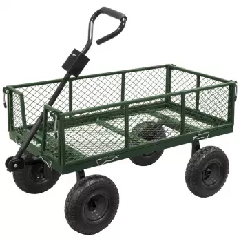 DEDRA Gartenwagen mit Gitter 96x50x80 cm