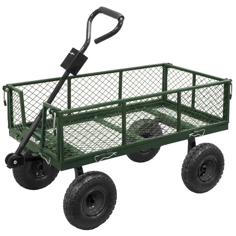 DEDRA Gartenwagen mit Gitter 96x50x80 cm