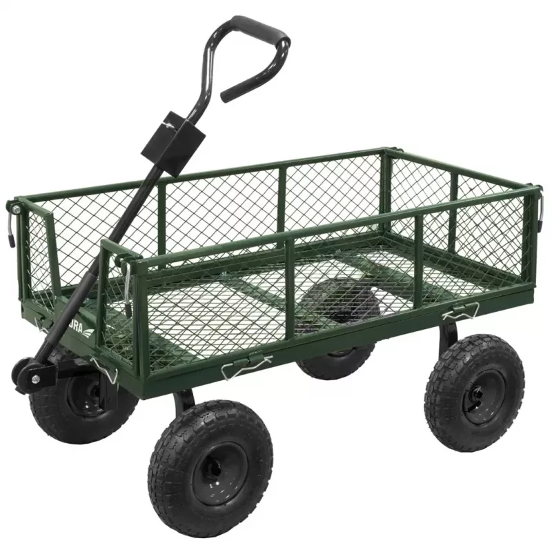 DEDRA Gartenwagen mit Gitter 96x50x80 cm