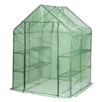 DEDRA Garten-Gewächshaus 143x143x195 cm PE