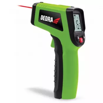 DEDRA MC0951 Infrarot-Pyrometer berührungsloses Thermometer -50°C bis 550°C, 12:1 D:S, einstellbarer Emissionsgrad, Laserpointer, hintergrundbeleuchtetes LCD