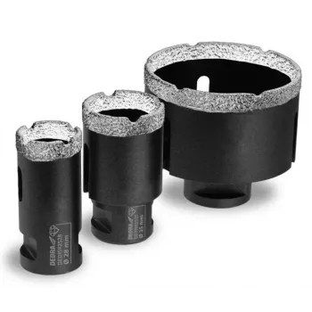 DEDRA Satz Diamantbohrkronen vakuumgelötet 28, 35, 68 mm 3 Stück