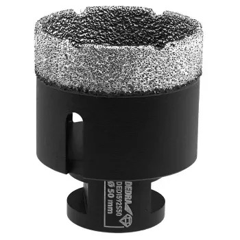 DEDRA VAKUUMGELÖTETER DIAMANT-KERNBOHRER M14 50MM FÜR TROCKENSCHNITT VON FLIESEN, PORZELLAN, GRANIT
