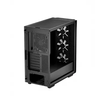 Deepcool CG560 Mid Tower Gehäuse mit gehärtetem Glas-Seitenfenster, Schwarz