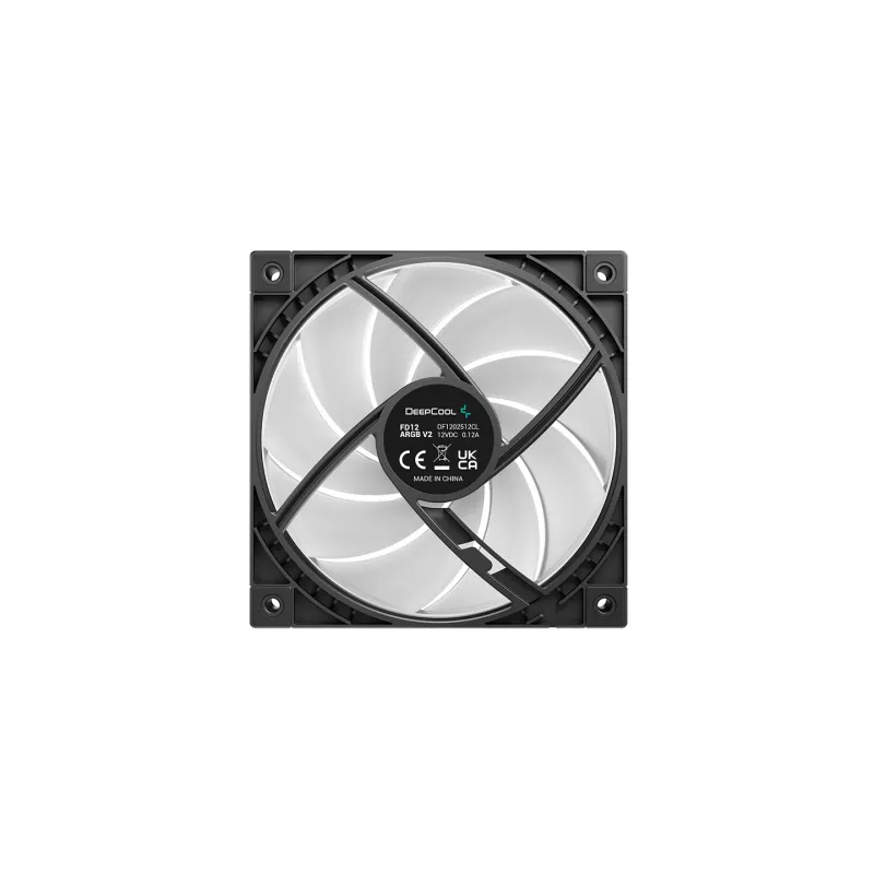 Deepcool FD12 ARGB V2 120mm PWM Gehäuselüfter - Schwarz