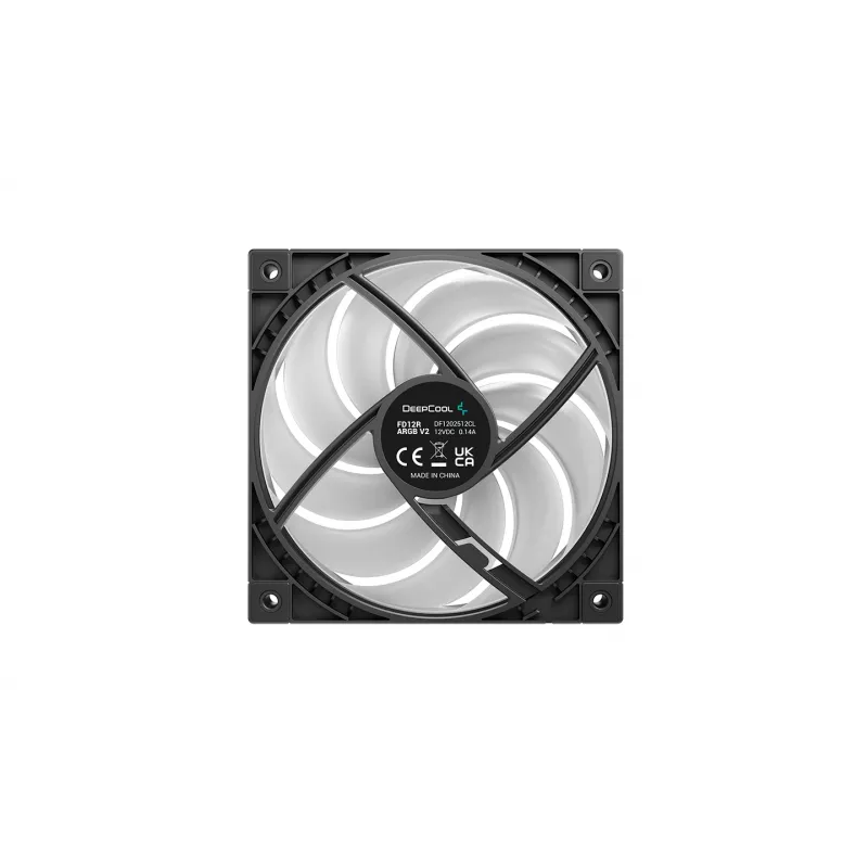 Deepcool FD12R ARGB V2 120mm PWM Addressable RGB Gehäuselüfter - Schwarz