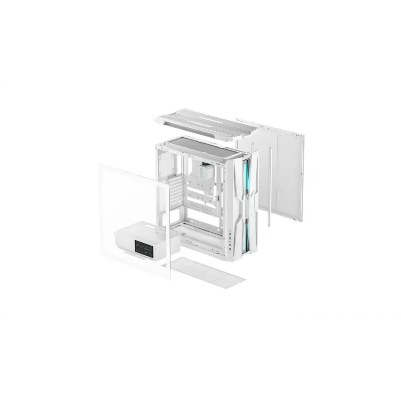 Deepcool GENOME III Weißes Full-Tower-Gehäuse mit integrierter 360mm Flüssigkeitskühlung