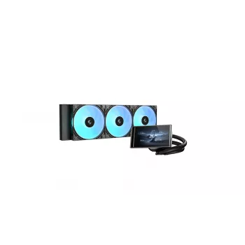 Deepcool LT360 VISION ARGB 360mm Flüssigkeitskühler, Schwarz, ARGB, Intel & AMD, 3x120mm PWM-Lüfter