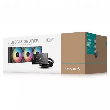 DeepCool LT360 VISION ARGB AIO Flüssigkeitskühler, 360mm, Schwarz