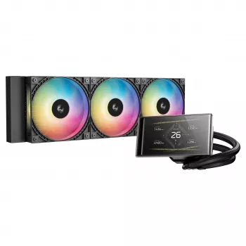 DeepCool LT360 VISION ARGB AIO Flüssigkeitskühler, 360mm, Schwarz