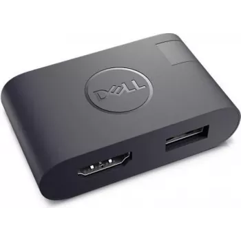 Dell USB Type-C auf HDMI/USB Type-A Adapter (DA20) – 4K HDMI, USB 3.0, Schwarz
