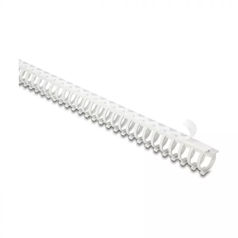 Delock 22072 Flexibler Kabelkanal, selbstklebend & schraubbar, 25 x 26 mm, 50 cm, Grau