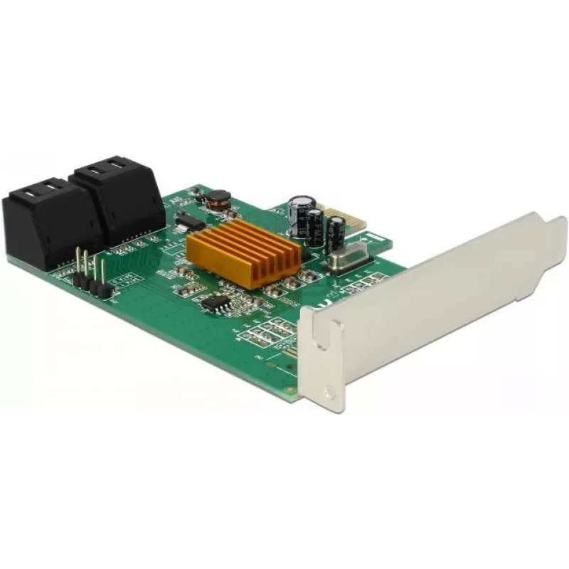 DeLOCK 4 Port SATA 6Gb/s PCIe 2.0 x1 Controller Karte mit Marvell 88SE9215