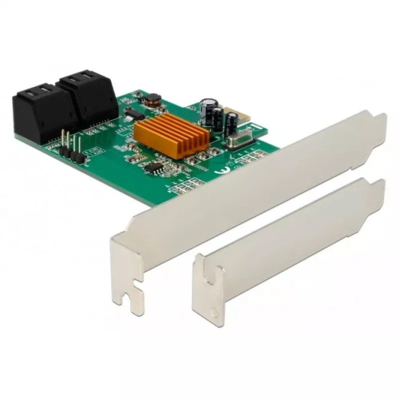 DeLOCK 4 Port SATA 6Gb/s PCIe 2.0 x1 Controller Karte mit Marvell 88SE9215