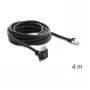 Delock 4m GigE Kamera-Kabel Cat.6 S/FTP RJ45 90° Winkel-Screw-Lock auf RJ45 gerade - Schwarz