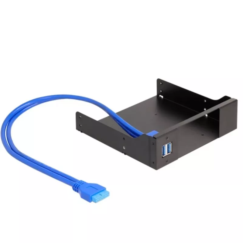Delock 5,25 Zoll Metall-Einbaurahmen für Slim-Bay-Wechselrahmen mit USB 5 Gbps (18006)
