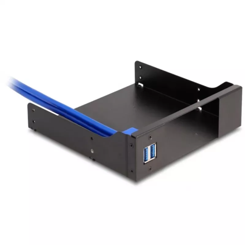 Delock 5,25 Zoll Metall-Einbaurahmen für Slim-Bay-Wechselrahmen mit USB 5 Gbps (18006)