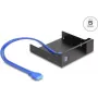 Delock 5,25 Zoll Metall-Einbaurahmen für Slim-Bay-Wechselrahmen mit USB 5 Gbps (18006)