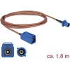 DELOCK Antennenverlängerungskabel FAKRA C Stecker auf FAKRA C Buchse RG-316 1,8 m Koaxial