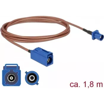 DELOCK Antennenverlängerungskabel FAKRA C Stecker auf FAKRA C Buchse RG-316 1,8 m Koaxial