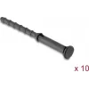 Delock Antivibrations-Silikon-Lüfterhalterungen, 10er-Pack, Schwarz (62191)