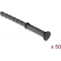 Delock Anti-Vibrations-Silikon-Lüfterhalterungen, 50 Stück, Schwarz 60984