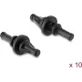Delock Antivibrations-Silikonhalterungen für Lüfter, kurz, 10 Stück, schwarz (62199)