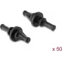 Delock Antivibrations-Silikonhalterungen für Lüfter, kurz, 50 Stück, Schwarz (60985)