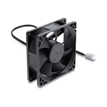 Delock Axiallüfter 48 V DC, 80 x 80 x 25 mm, 2-Pin-Stecker, Schwarz