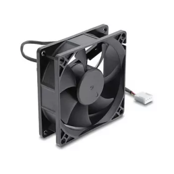 Delock Axiallüfter 48 V DC, 80 x 80 x 25 mm mit 4-Pin-PWM-Anschluss, Schwarz
