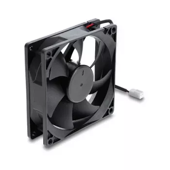 Delock Axiallüfter 48 V DC, 92 x 92 x 25 mm mit 2-Pin-Lüfteranschluss, Schwarz