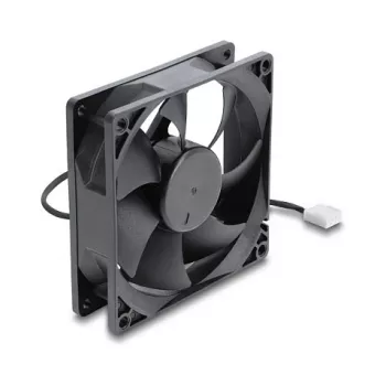 Delock Axiallüfter 48 V DC 92x92x25 mm 4-Pin PWM (67452), Schwarz