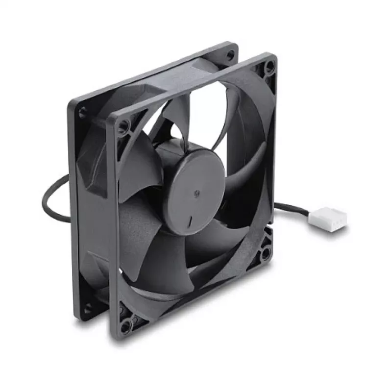 Delock Axiallüfter 48 V DC 92x92x25 mm 4-Pin PWM (67452), Schwarz