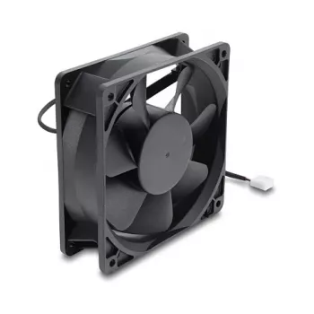 Delock Axiallüfter 48V DC, 120x120x38mm, 4-Pin PWM, Kugellager, 3000 U/min, 170 m³/h, Schwarz